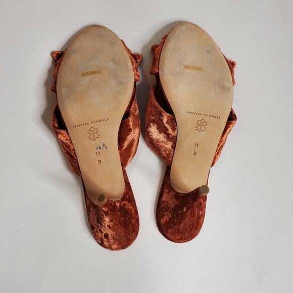 Loeffler Randall Luisa Velvet knotted bow kitten heels Size 11 - Picture 4 of 14
